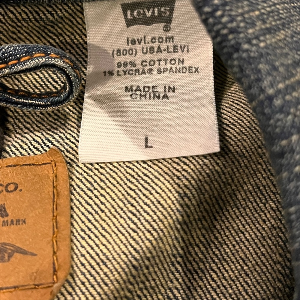 Levi's Y2K Fitted Denim Blazer size L - Picture 5 of 9